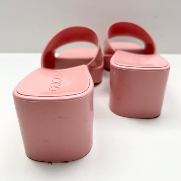 Gucci Pink Platform Slides with Chunky Sole - Picture 5 of 12